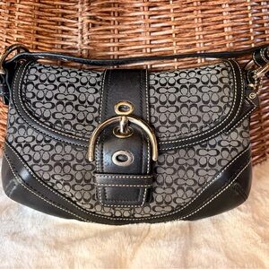 Coach Black and Gray Shoulder Bag